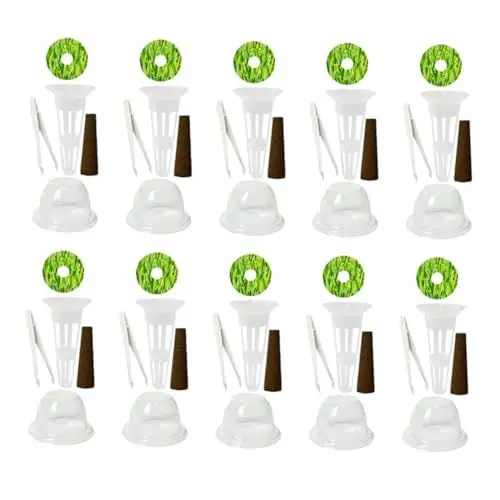 Produktbild: SEWOART 10 Sets Hydrokultur Anbauset Pflanzkorb Ohne Erde Hydrokultur Korb Becher Anzuchtkörbe Für Den Innenbereich Hydrokultur Anbausystem Kit Hydrokultur Anzuchtkörbe