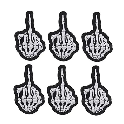 Produktbild: SEWOART 10 Stk -Patch aufnäher punk patches Schädel Applikation DIY Kleidung Patch Stoffflecken Halloween-Kleidung Patches nähen Skelett-Hände-Applikation Polyester