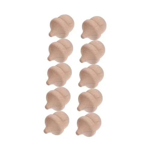 Produktbild: SEWOART 10 Stk holzige Eichel DIY unbemalte Eichel DIY Eichel-Bastelarbeiten Kinder-Graffiti-Eichel holzdeko DIY Holzspielzeug Bastelspielzeug für Kinder DIY Holz-Eichel-Dekore Khaki