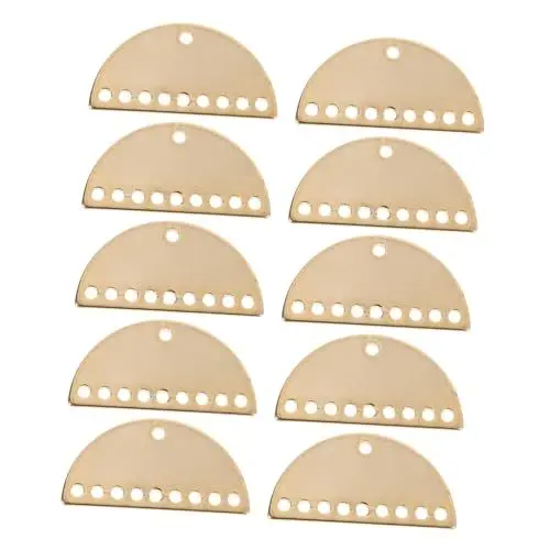Produktbild: SEWOART 10st Anhänger Für Schmuckzubehör Quastenohrringe Halbkreis-anhänger-charms Dekorativ Bulk-schmuck Perlen-anhänger Goldanhänger Für Die Schmuckherstellung Diy Anhänger Golden Metall
