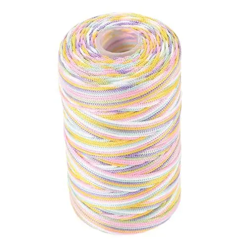 Produktbild: SEWOART 1 Rolle Häkelgarn zum Handstricken Garn für Quiltfaden farbige Wattebäusche geschmeidiges Häkelgarn Mehrzweck-Häkelgarn austauschbares Häkelgarn DIY-Handwerksgarn Polyester