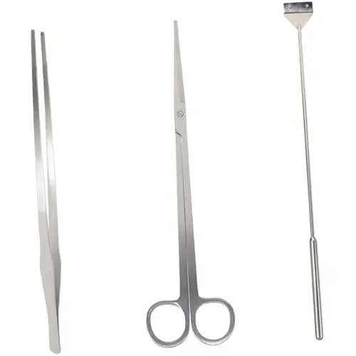 Produktbild: SEWOART 1 Satz Aquatisches Trimmwerkzeug Aquarienpflege-Set Aquarienreinigungszubehör Aquarienspatel Aquascaping-Toolkit Fisch Zubehör für Aquarien Trimmer für Gras Metall