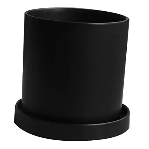 Produktbild: SEWOART 1 Satz Blumentöpfe weißes Eimer Blumendekor Terrakotta Zylinder Pflanzer zimmerpflanzen schreibtischdeko gesichtspflanzentopf keramikgeschirr Mini-Töpfe Keramiktöpfe Black