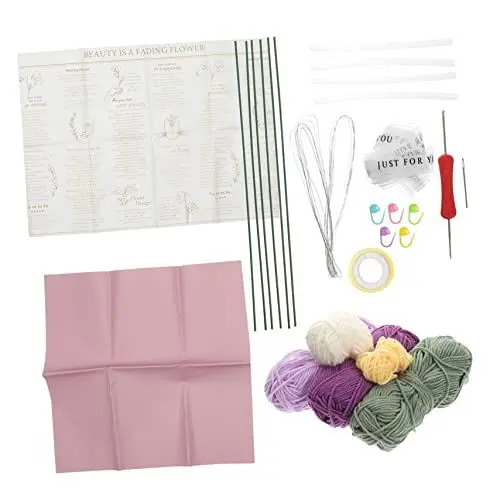Produktbild: SEWOART Häkelblumen-bouquet-kit Häkelset Garn-kit für Anfänger Erwachsene Mädchen Frauen Strick-kit