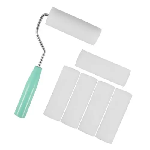 Produktbild: SEWOART Kleiner Farbroller Set Mit Austauschbaren Walzenköpfen Für Präzise Wandmalerei Kompatibel Mit Latex Ölfarben Leicht Zu Reinigen Und Wiederverwendbar