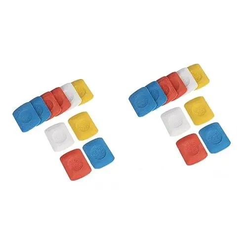 Produktbild: SEWOART 2 Sets Kreide Zum Nähen Für Kleiderherstellung Kreidestift Stoffmarkierungskreide Einfach Aufzutragen Und Zu Löschen Für Profis Und Amateure 4 3 X 3 3 Cm 10 Stück * 2