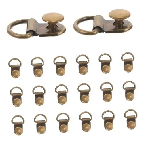 Produktbild: SEWOART 20st Schnalle Für Wanderschuhe Sicherheitsschnalle Schlaufen-d-ring-stiefelschnalle Schnürsenkelhaken Für Schuhe Und Stiefel Befestigungsclips Mit Schloss Rostfreier Stahl Suite