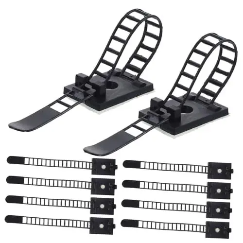 Produktbild: SEWOART 25stücke Einstellbare Selbstklebende Kabel Clips Kabelbinder Draht Organizer Für Schreibtisch Kabelmanagement