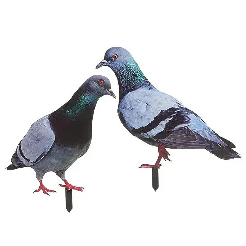 Produktbild: SEWOART Gartenstecker Kunst Taube Statue 2er Pack Acryl Hofschild für Gartendekoration Rasenornament