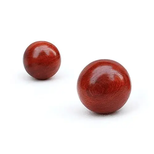 Produktbild: SEWOART 2St tragbare gerã¤te gelenke Holzball holzkugel durchblutung sabberlack slack rundes Massagegerät Medizinbälle Massagebälle für die Hände Handmassage Körpermassage Hölzern rot