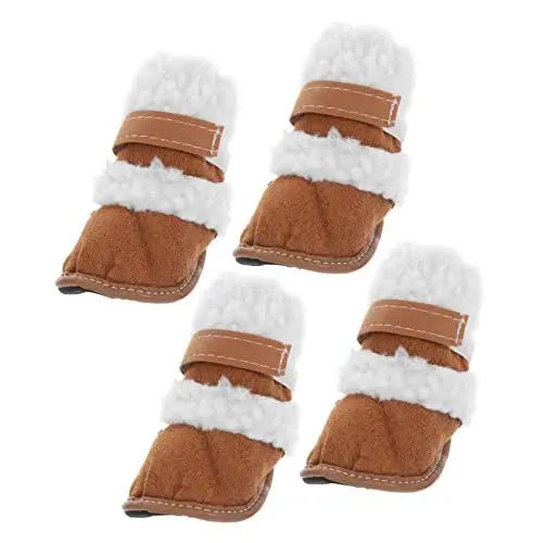 Produktbild: SEWOART Haustierstiefel - 2 Sets Nicht-hundeschuhe Kurze Stiefel Aus Lammwolle Bequem Und Atmungsaktiv Für Welpen
