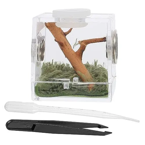Produktbild: SEWOART 2 Sets Lebensraum Käfig Für Spinnen Box Reptil Ruhen Box Käfig Lupe Container Einfach Zu Bedienen Für