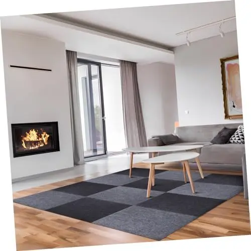 Produktbild: SEWOART 30st rutschfeste Bodenaufkleber Teppich Von Wand Zu Wand Vinyl-bodenfliesen Für Badezimmer, Wasserdicht Teppichquadrate Ineinandergreifende Teppichfliesen Teppichboden Polyester