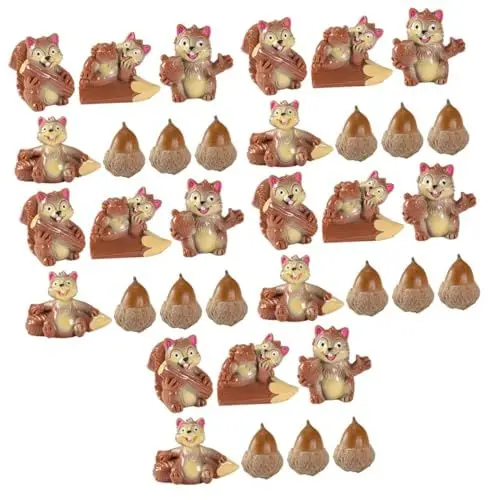 Produktbild: SEWOART 5sets Eichhörnchen Stofftier Harz Eichhörnchen Statue Mini Eichhörnchen Ornament Desktop Decor 7 Stücke * 5