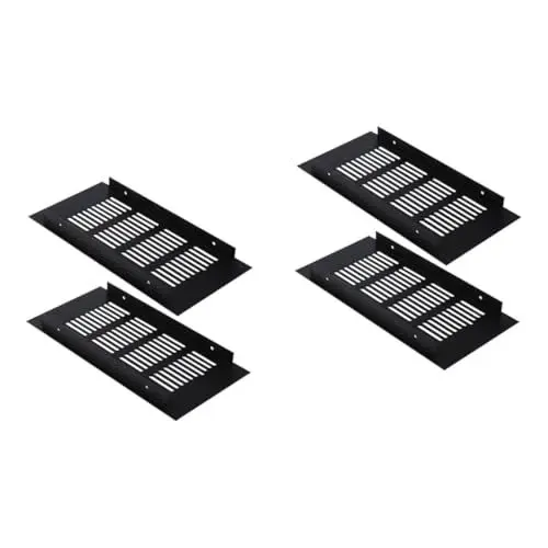 Produktbild: SEWOART 4 Stück Atmungsaktives Netz Entlüftung Bodenbelüftung Atmungsaktive Abluftöffnung Lüftungsabdeckung Belüftungsöffnungen Decken Mesh Ab Lüftungsgitter Aluminiumlegierung Black