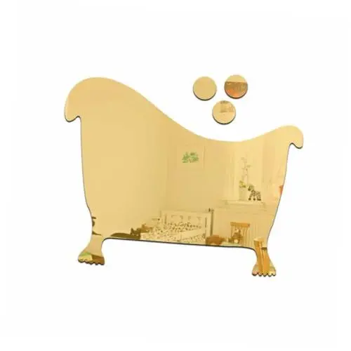 Produktbild: SEWOART Toiletten-wanddekoration 4er-pack Badezimmer-aufkleber-set Acryl Für Waschraum 3d-toilettenaufkleber Für Hotel Einfach Aufzukleben