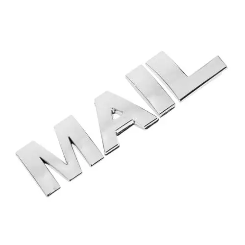 Produktbild: SEWOART Alphabet-aufkleber Für Briefkästen – Briefkasten-buchstaben-aufkleber – 4 Metallbuchstaben – 3d-design – Einfache Installation – Wetterfestes Briefkasten-