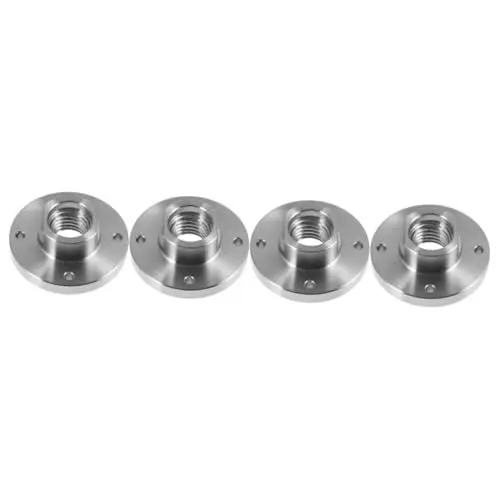 Produktbild: SEWOART 4 Stück Holzdrehmaschine beginner schulanfänger Drechselbank Adapter secruity Holzdrehbank Zubehör woodcraft Ersatzzubehör für die Holzbearbeitung Drehmaschinenzubehör Stahl Silver