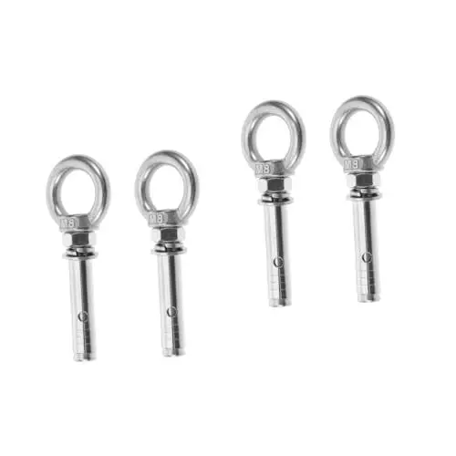 Produktbild: SEWOART 4 Stück Ringschrauben Betonblockanker Taschenschrauben Augenschrauben Augenschraube Schrauben Augenschraube Aus Beton Ich Bin Ein Haken Schmuck Machen Auge Silver Rostfreier Stahl