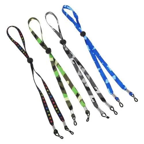 Produktbild: SEWOART 4 Stück Brillenband Mit Verstellbarer Länge Brillenseil Für Den Sport Verhindert Stürze Robustes Polyester Modisches Brillenzubehör