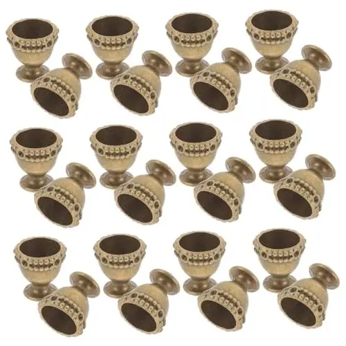 Produktbild: SEWOART 50 Stück Weinbecher- Legierung Halsketten- Vintage-becherform Ohrring- 13 X 13 Mm Dekoratives Zubehör-set