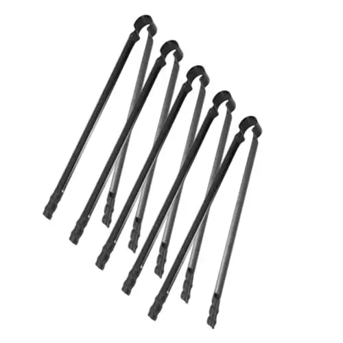 Produktbild: SEWOART 5St kaminofen kaminofem campung zubehör grill zubehör holzgrillkohle feuerzangen Werkzeug greifen Kaminwerkzeug Outdoor-Camping-Werkzeuge Klemme für Kamin Kohleclip Metall Black