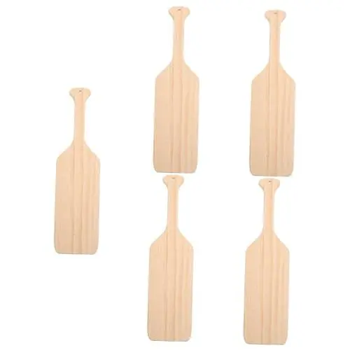 Produktbild: SEWOART 5st Leere Ruder Bemalbare Ruderpaddel Boot in Ruderform Wandhaken Dekorativ Reispaddel Paddelverzierung Unfertiges Paddel Diy Leeres Paddel Ruder Wanddekoration Heimdekoration Holz