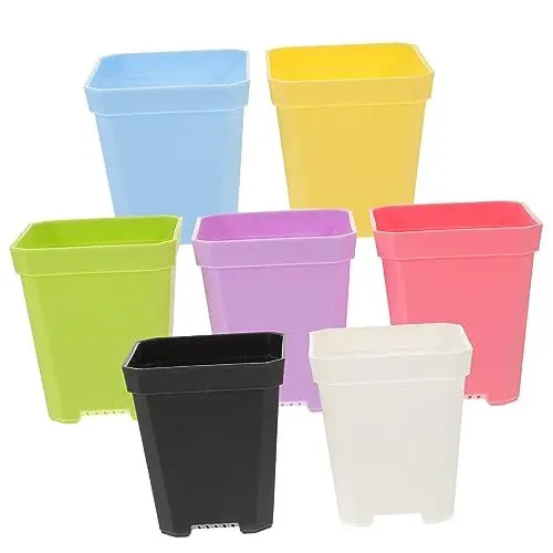 Produktbild: SEWOART 7stücke Blumenübertopf Für Sukkulenten Kleiner Pflanztopf Mit Untersetzer Dekorativer Behälter Für Zuhause Und Garten Für Kleine Pflanzen Und Kaktus