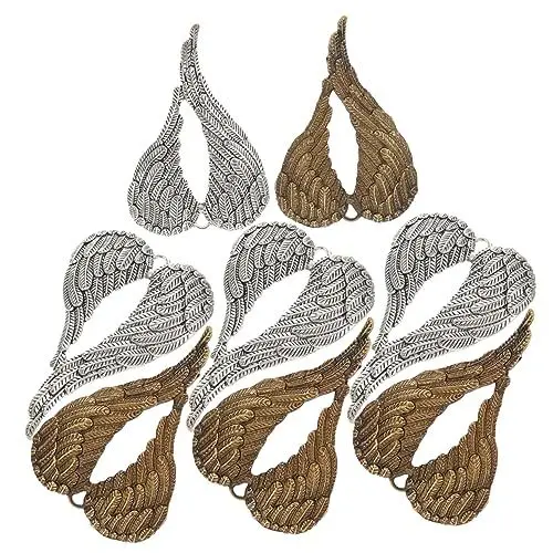 Produktbild: SEWOART 8st Flügel Anhänger Diy Schmuck Charms Weihnachtsschmuck Engelsflügel Flügel Halskettenanhänger Flügel Bezaubern Anhängeranhänger Flügel-charm-perlen Christbaumschmuck