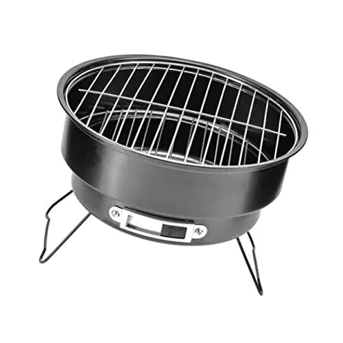 Produktbild: SEWOART Edelstahl Kugelgrill Für Den Outdoor Einsatz Tragbarer Holzkohlegrill Mit Aluschalen Für Rauchfreies Grillen Perfekt Für Gartenpartys Und Picknicks Robuste Bauweise Und