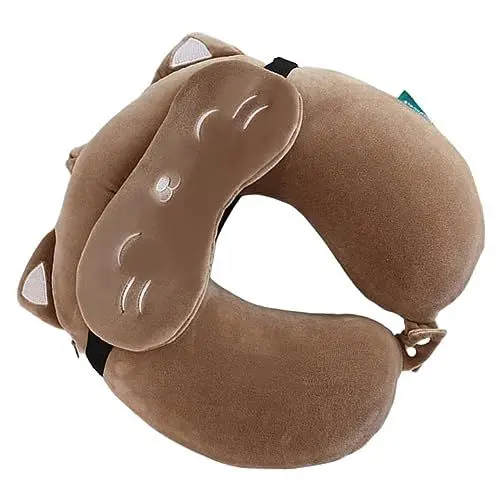 Produktbild: SEWOART Memory Foam Nackenkissen für Reisen Flugzeug und Büro U-Form Reisekissen mit Unsichtbarem Reißverschluss und Tragbarem Design für Erwachsene und Outdoor-aktivitäten
