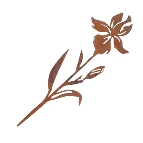 Produktbild: SEWOART Gartendekoration Metalldekoration metallblumen Rasenkunst Gartenschmuck Metallpflanzen für den Außenbereich dekorative Rasendeko Gartenpfahl- Gartenblumenstecker Eisen Brown
