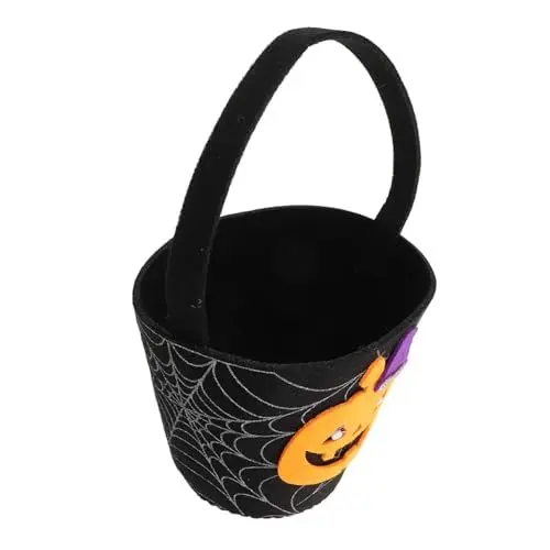 Produktbild: SEWOART Halloween-süßigkeitenbeutel Party-festival-süßigkeitenbeutel Festlicher Süßigkeitenbeutel Gruseliges Spinnen-kürbis-design Vliesstoff Halloween-tasche