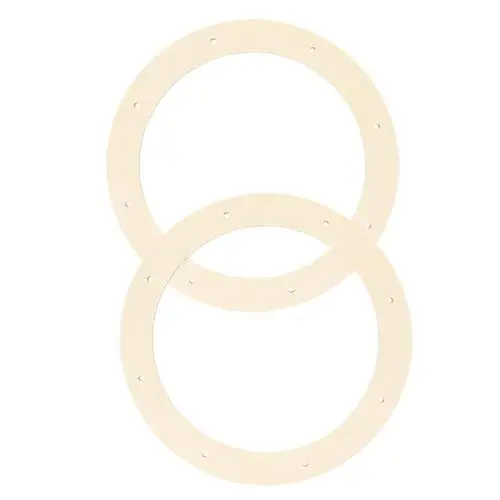 Produktbild: SEWOART Holzkranzrahmen aus Holz, Blumenreifen, Mittelstück, flacher Holzkranz, Kreiskranz, Form, Holzdekoration, Schlafzimmer, Wanddekoration mit Lochwerkzeug, 2 Stück, L56C1089UK00F1DK7G17OXPM