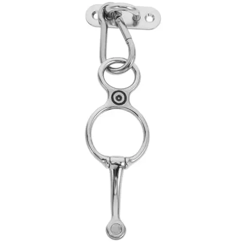 Produktbild: SEWOART Langsames Lösen Des Pferdeseils Anbinderinge Für Pferdeanhänger Blocker-anbindering Für Pferde Anbindering Für Pferde Mit Ringschraube Pferdebedarf Rostfreier Stahl Silver