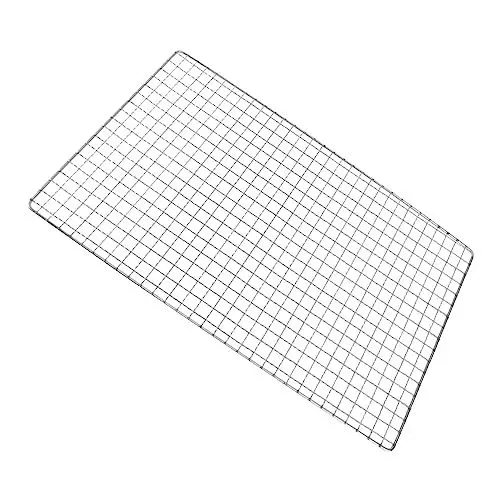 Produktbild: SEWOART Mehrzweck Grillrost Edelstahl 26x44 Cm Drahtgeflecht Ideal Zum Kochen Backen Und Grillen Grillgitter Mit Löchern Rostfreier Stahl Für Langlebige Nutzung