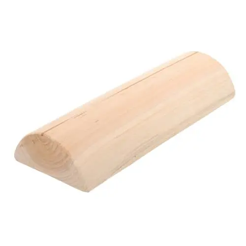 Produktbild: SEWOART Nackenkissen aus Holz Nackenstützkissen ergonomische kopfkissen Decor Pillows Massage Cushion eine massagematte Rundhalsstütze Spa-Kissen Saunakissen steifes Nackenkissen hölzern