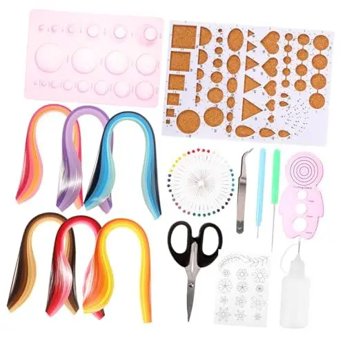 Produktbild: SEWOART Papier-quilling-streifen-set 18-teilig Kunstpapier Handgefertigt Diy-zubehör Für Heimarbeit Bastelmaterial Für Anfänger