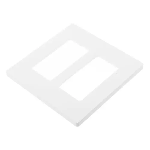 Produktbild: SEWOART Stilvolle Doppellicht-abdeckplatte Weiße Steckdosen-wandplatte Modernes Und Elegantes Material Einfacher Austausch
