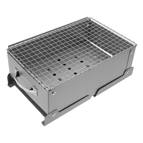 Produktbild: SEWOART Camping Holzkohlegrill Tragbar Und Klappbar Für Outdoor-aktivitäten Grillen Mit Lagerfeuer-atmosphäre Kompakt Und Einfach Zu Verstauen