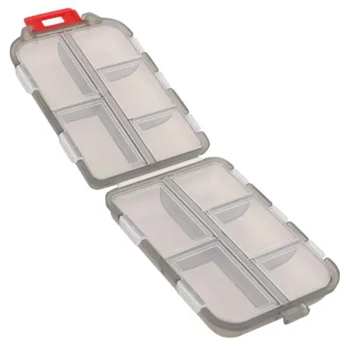 Produktbild: SEWOART Veranstalter doppelter Pillen-Organizer Reisebrieftasche Portemonnaie-Pillenetui Pillendose Pillenhalter tragbares Pillenetui kofferwage Container Fall Grey