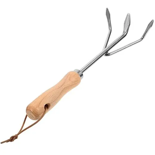 Produktbild: SEWOART Kleiner Gartenrechen Aus Rostfreiem Edelstahl Handrechen Zum Pflanzen Und Lockern Von Erde Für Den Garten Ideal Für Die Gartenarbeit Und Pflege Von Pflanzen