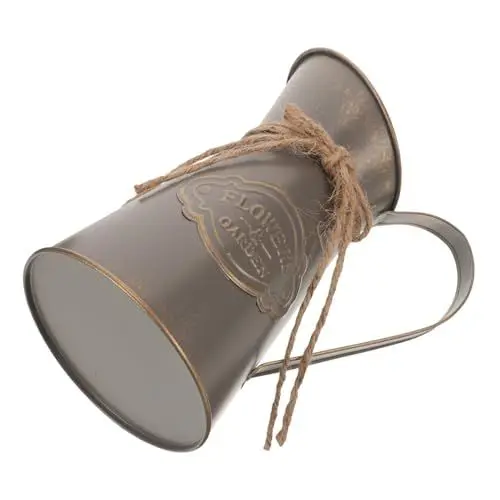 Produktbild: SEWOART alte Vase künstliche blüten Blumenvase Interior deko vase for Living Room deko vase Wasserkrug pflanzentopf dekorativer Blumenkübel Krugvase aus Metall galvanisiertes Eisen