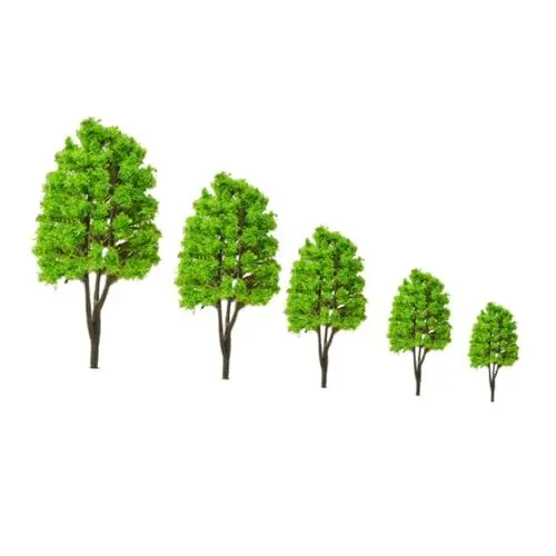 Produktbild: Sewroro 10 Stück Teiliges Imitation Street Tree Modell für Mikro Landschaftsbegrünung Vivid Small Tree Ornament Langlebigem Kunststoff für Szenen und Dekoration