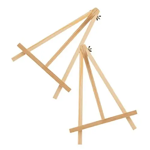Produktbild: Sewroro 2 Stück Kleine Staffeleiständer Tisch Flipchart Staffelei Foto Anzeigehalter Künstler Staffeleiständer Anzeigetische Tisch Kunststaffeleien Mini Staffelei Für