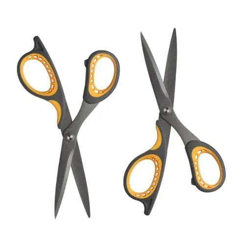Produktbild: Sewroro 2stücke Ergonomische Antihaft-nähscheren Hochpräzise Stoffscheren Für -bastelprojekte Rutschfester Griff Rostfreier Edelstahl Für Haushalt Und Büro