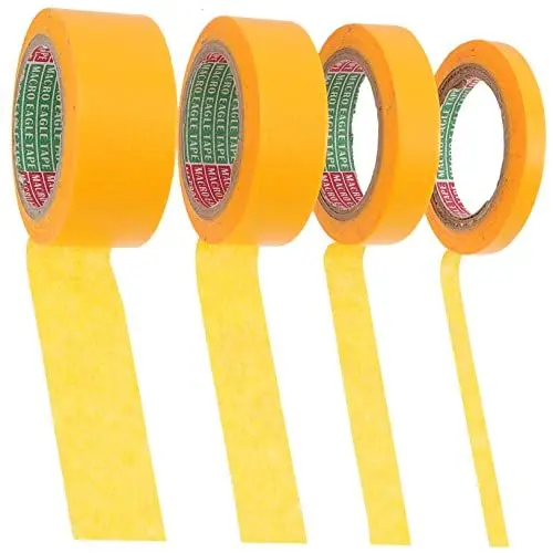 Produktbild: Sewroro 4 Rollen Aufkleber abdecken buntes Abdeckband farbige Etiketten Washi Malerband Kunst-Abdeckband Farbband the washi tape pailettenband farbiges Abdeckband Feinband Wo Papier Yellow