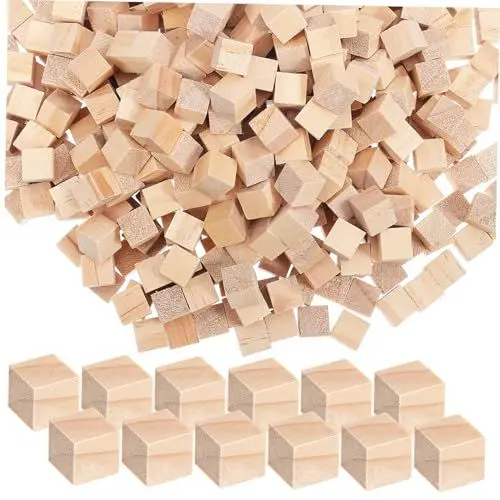 Produktbild: Sewroro 500 Stück Unbehandelte Holzblöcke Zum Basteln Holzwürfel Zentimeterwürfel Holzquadrate