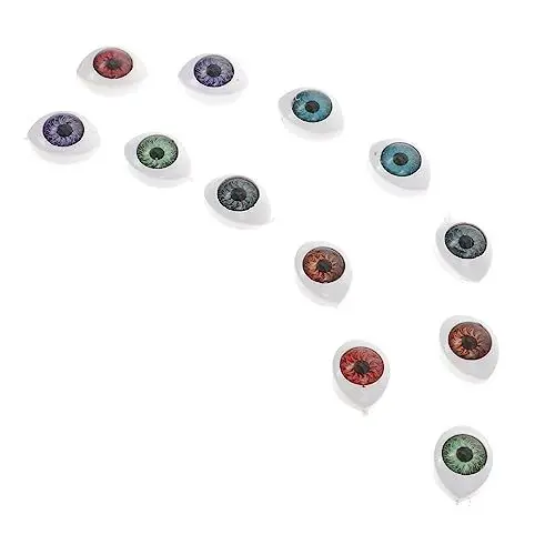 Produktbild: Sewroro Puppen-augäpfel Aus Kunststoff 6 Augäpfel-spielzeuge Für Die Puppenherstellung Und Als Gruselige Dekoration