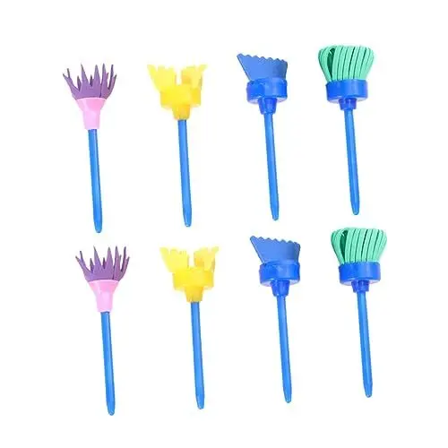 Produktbild: Sewroro 8stücke Farbroller Für Junge Mädchen Set Mit Schwammrollen Und Farbwalzen DIY Malerei Werkzeuge Für Kunstunterricht Und Originelles Zeichnen